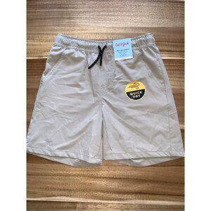 Cat & Jack Boys Quick Dry Stretch Pull-On Shorts Khaki Beige Large 10-12